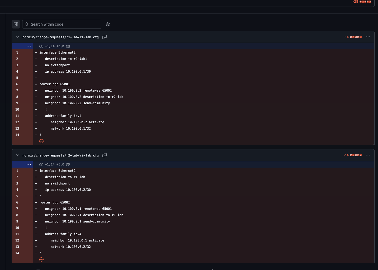 GitHub - GH actions delete config