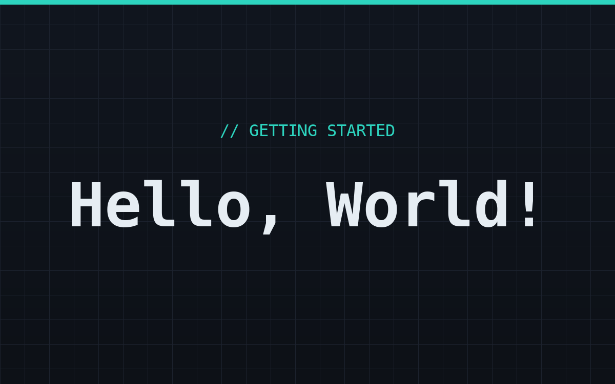 Hello, World!