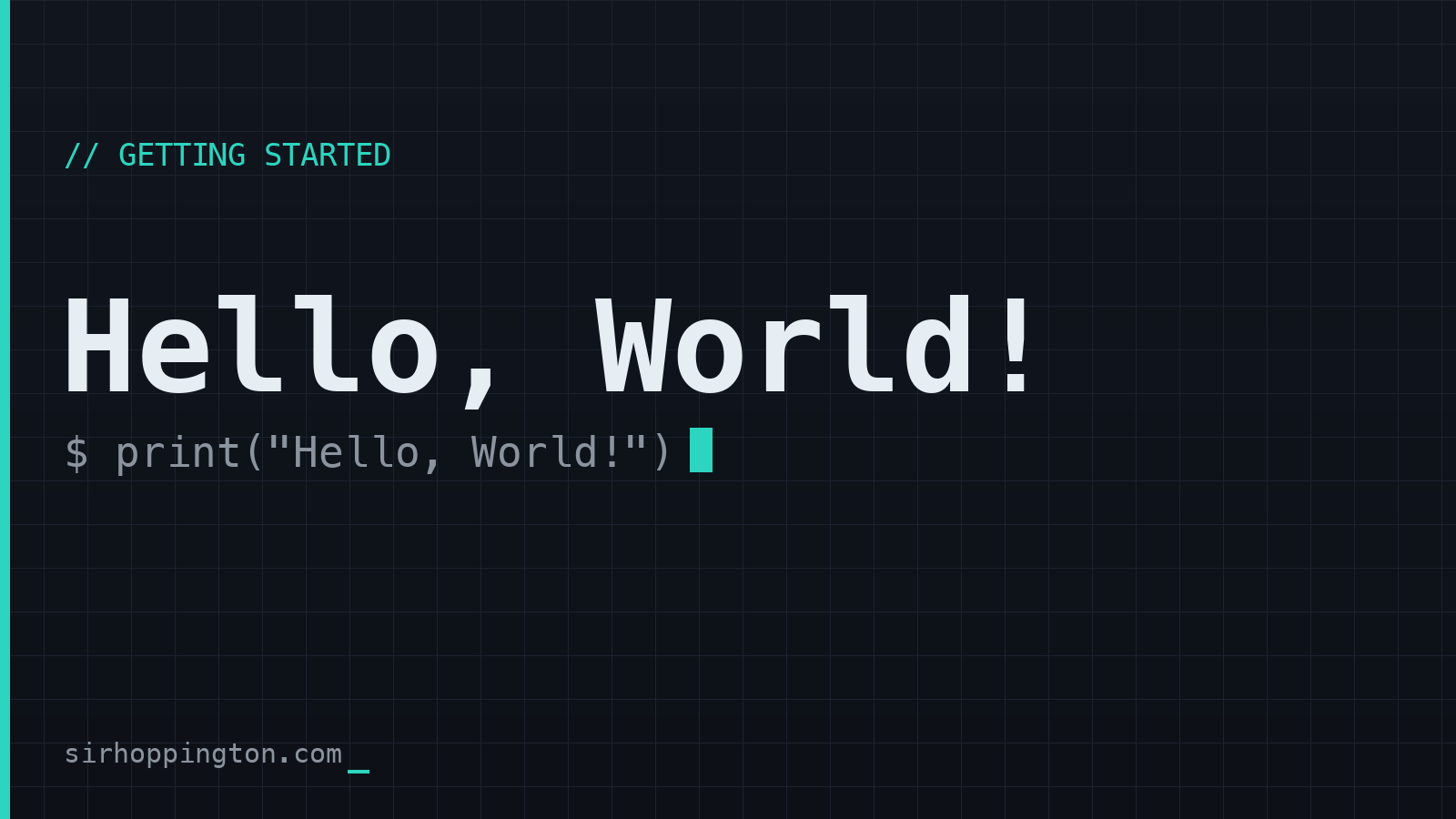 Hello, World!